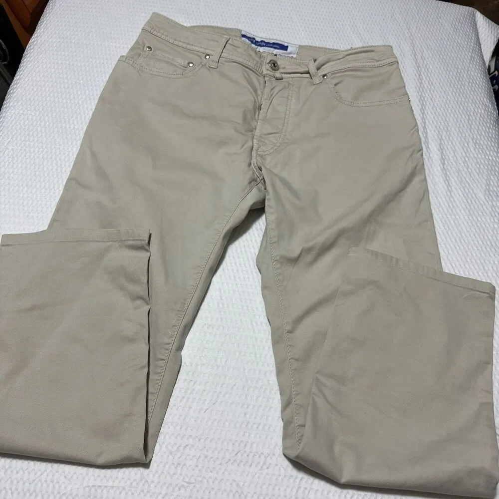 Luxury Jacob Cohen Beige Chino Pants Rare Retro Size 32